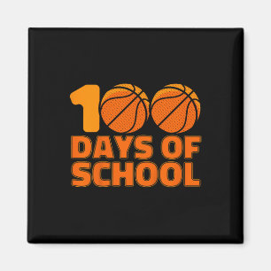Kids 100 Days Of School Bysketbyll 100th Day Of Sc Magnet