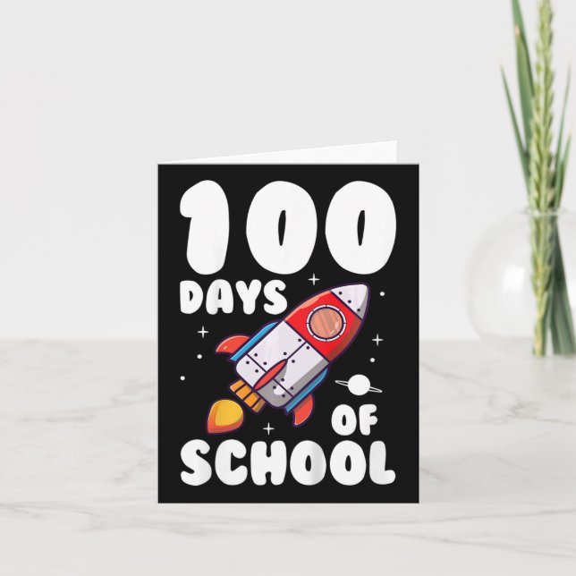 Kids 100 Days Of School Kids 100th Day Of School 1 Card (Front)