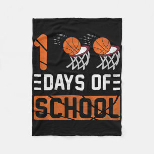 Kids 100 Days Of School Kids Girls Toddler Boys By Fleece Blanket