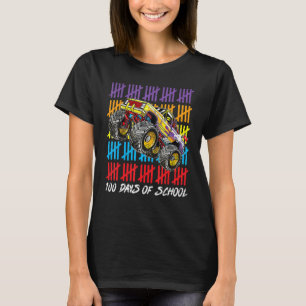 Kids 100 Days OF School Monster Truck Teachers Sch T-Shirt