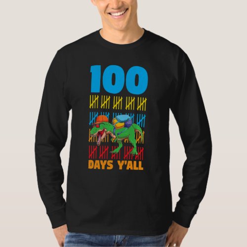 Kids 100 Days Of School YAll Boys 100th Day Of Sc T_Shirt
