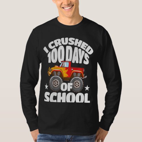 Kids 100th Day Of School Boys I Crushed 100 Days O T_Shirt