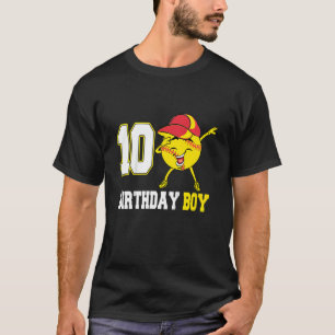 Kids 10 Year Old  Dabbing Softball 10th Birthday B T-Shirt