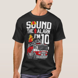 Kids 10 Year Old Firefighter 10th Birthday Boy Fir T-Shirt
