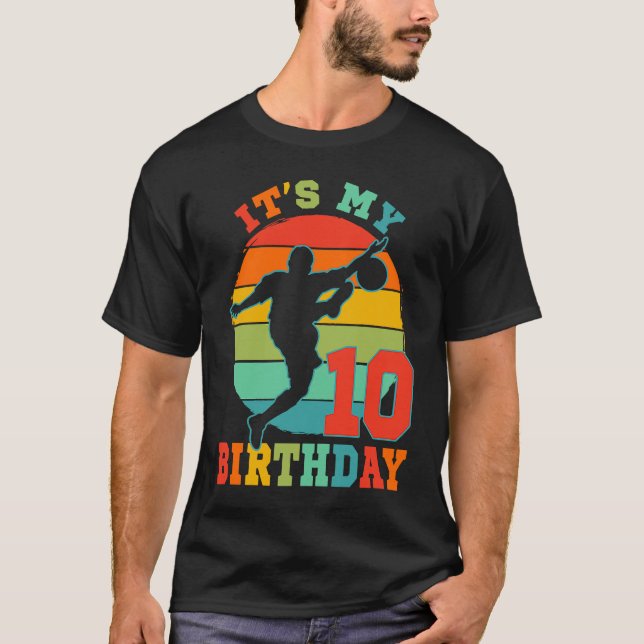 Kids 10 Year Old Soccer It's My Birthday Party The T-Shirt (Front)