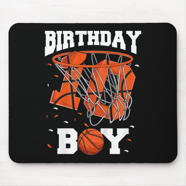 Kids 10th Birthday Basketball  Kids Mouse Pad (Front)