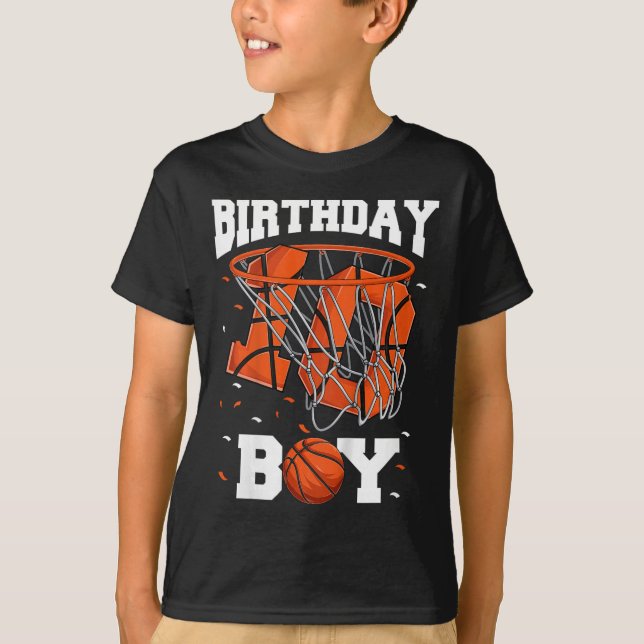 Kids 10th Birthday Basketball  Kids T-Shirt (Front)