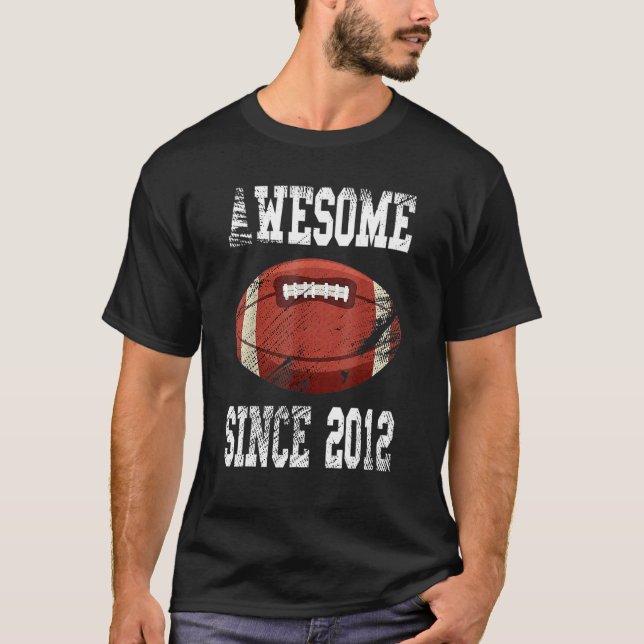 Kids 10th Birthday Football Player 10 Years Old 1 T-Shirt (Front)