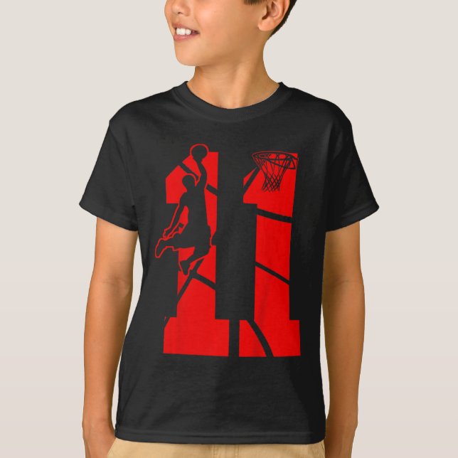Kids 11 Year Old 11th Basketball Birthday PartyThe T-Shirt (Front)