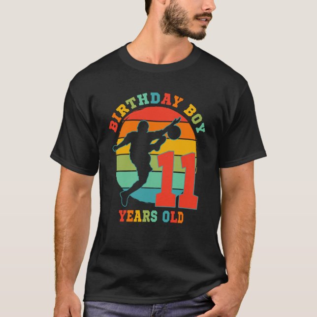Kids 11 Year Old Soccer Birthday Party Themed 11th T-Shirt (Front)