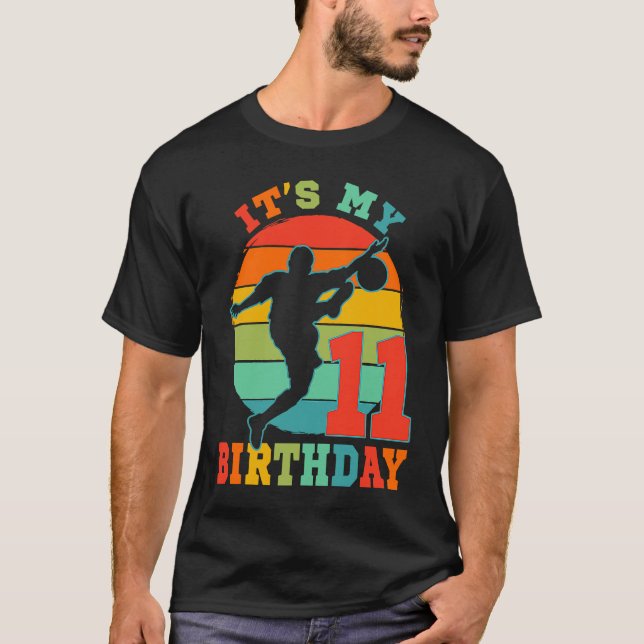 Kids 11 Year Old Soccer It's My Birthday Party The T-Shirt (Front)