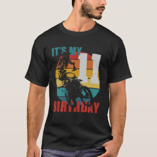 Kids 11 Years Old Kid - Birthday Boy - Dirt Bike M T-Shirt
