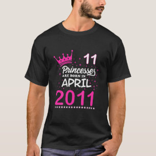 Kids 11Th Birthday Tee Pink Princesses Are Born In