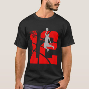 Kids 12 Year Old 12th Basketball Birthday PartyThe T-Shirt