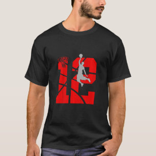 Kids 12 Year Old 12th Basketball Birthday PartyThe T-Shirt