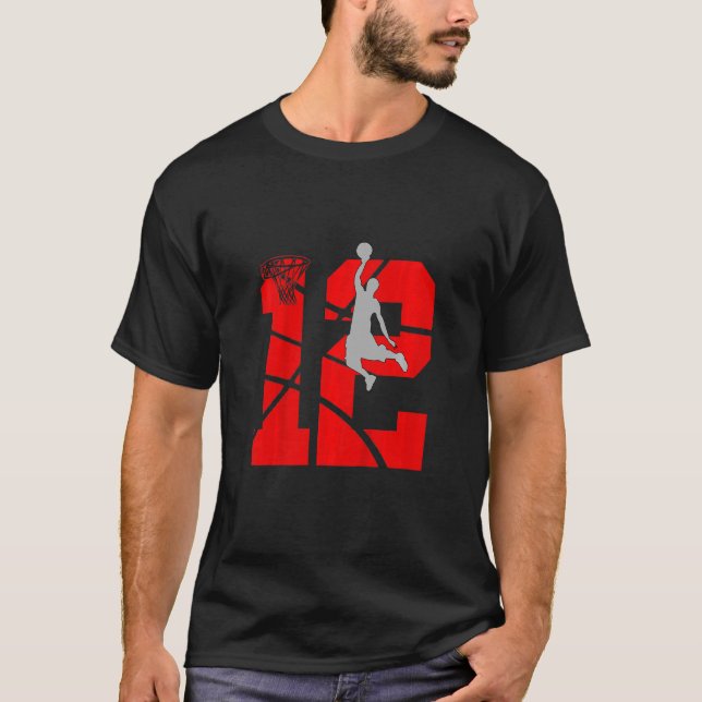 Kids 12 Year Old 12th Basketball Birthday PartyThe T-Shirt (Front)