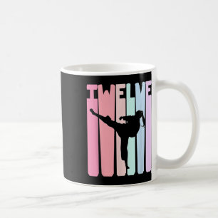 Kids 12th Birthday Retro Taekwondo Karate Girls 12 Coffee Mug