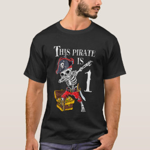 Kids 1 Year Old Pirate Birthday Dabbing Pirates Tr T-Shirt