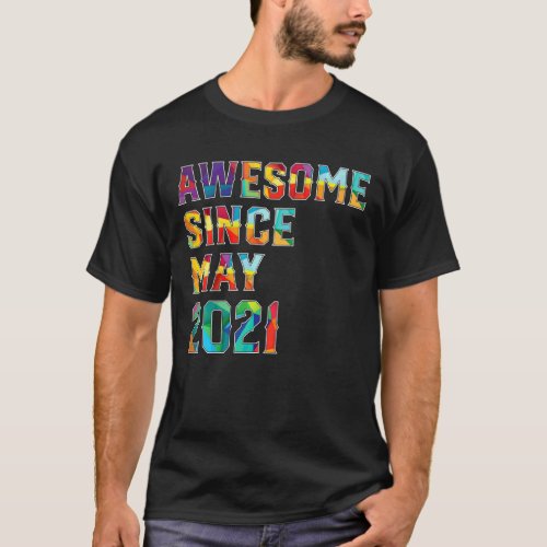 Kids 1 Years Old Awesome Since May 2021 1st Birthd T_Shirt