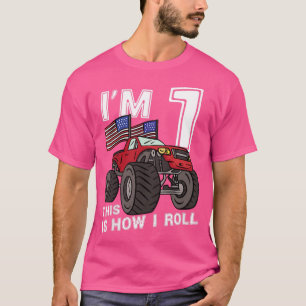Kids 1 Years Old Boy Monster Truck 1st Birthday Ki T-Shirt