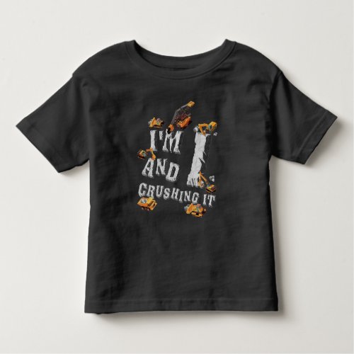 Kids 1st Birthday Digger 1 Year Builder Excavator Toddler T_shirt