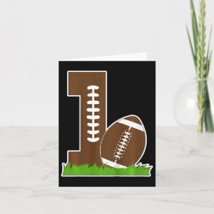 Kids 1st Birthday Party Football Boy One Year Old  Card