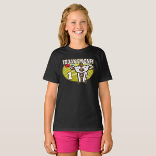 Kid's 1st Birthday Today I'm One! Cute Cow T-Shirt