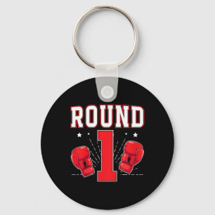 Kids 1st Boxing Birthday Party One Year Old Boxer  Keychain