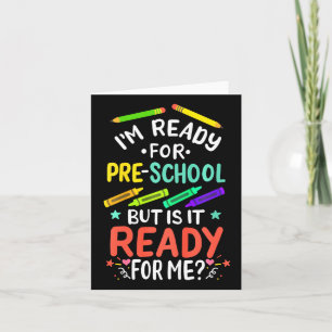 Kids 1st Day Of Preschool Pre-k First Day Of Schoo Card