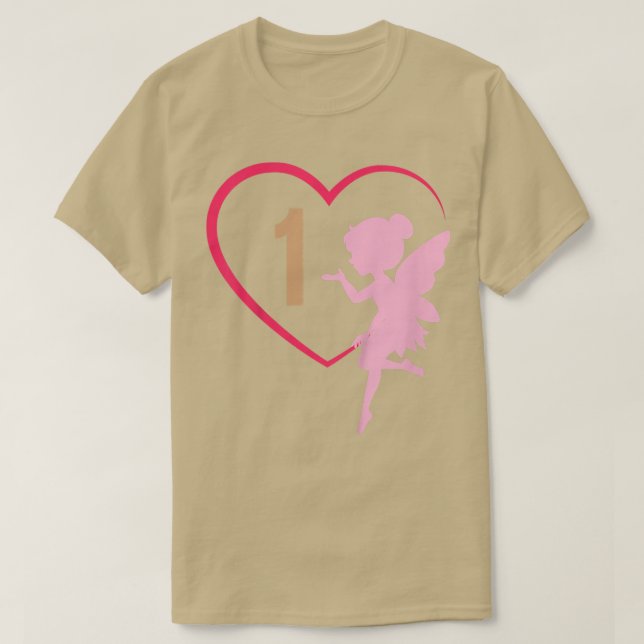 Kids 1st First Birthday Party Fairy Tale Girl Prin T-Shirt (Design Front)