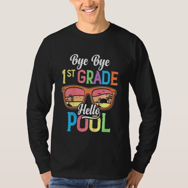 Kids 1st Grade Hello Pool Teacher Student -Summer  T-Shirt (Front)