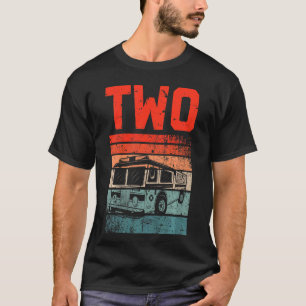 Kids 2 Year Old 2nd Birthday Boy Firefighter Fire T-Shirt