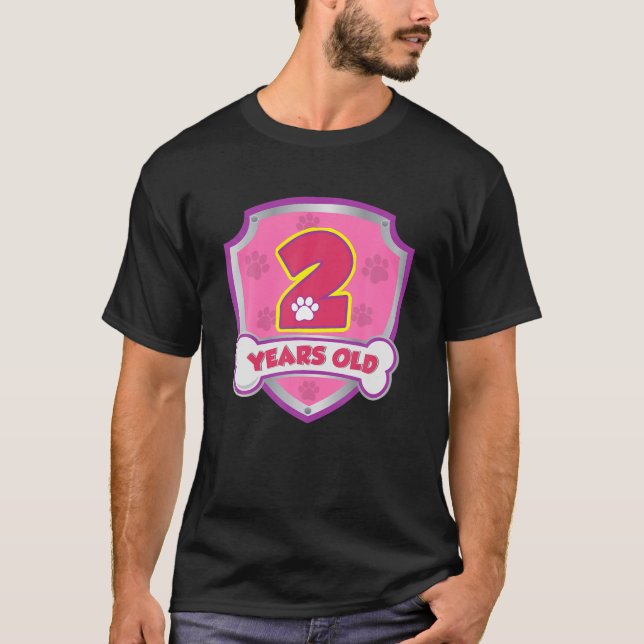 Kids 2 Year Old 2Nd Birthday Patrol Party Boys Gir T-Shirt (Front)