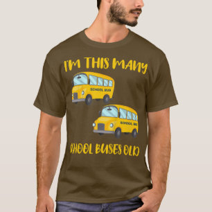 Kids 2 Year Old Boy School Bus Kids 2nd Birthday T-Shirt