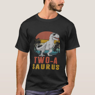 Kids 2 Year Old Dinosaur Birthday 2Nd T Rex Dino S T-Shirt