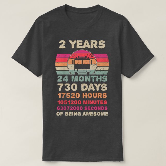 Kids 2 Year Old Fire Truck Birthday Second 2nd Bir T-Shirt (Design Front)