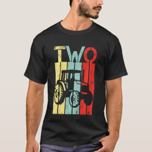 Kids 2 Year Old Tractor Second Birthday 2nd Birthd T-Shirt