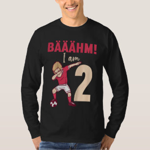 Kids 2 Years Old 2 Birthday Outfit Boy Girl Footba T-Shirt