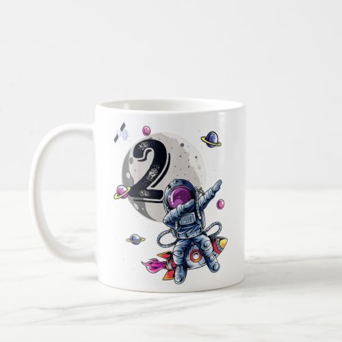 Kids 2 Years Old Birthday Boy Astronaut Gifts Spac Coffee Mug
