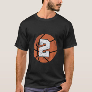 Kids 2 Years Old Birthday Kids Boys Girls Basketb T-Shirt
