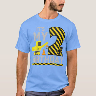Kids 2 Years Old Boy It's My 2nd Birthday Construc T-Shirt