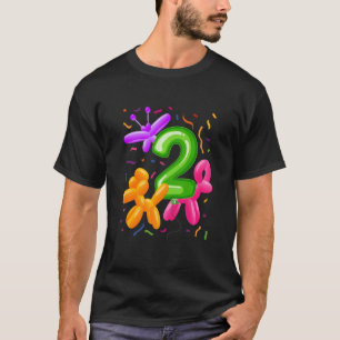 Kids 2nd Birthday Balloon Animals Balloon Themed B T-Shirt