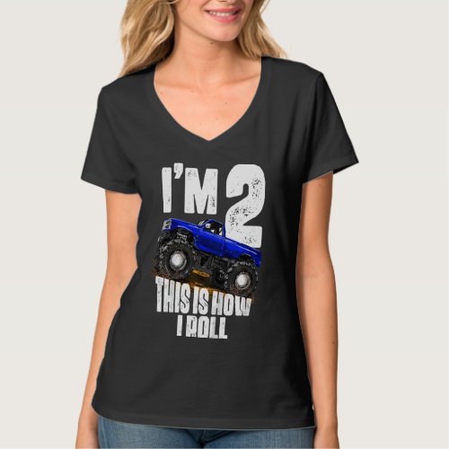 Kids 2nd Birthday Boy   Monster Truck Rule Jam   T T_Shirt
