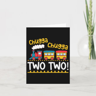 Kids 2nd Birthday Boy Train Chugga Chugga Two Two Card