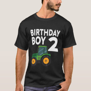 Kids 2Nd Birthday Farm Tractor Two 2 Year Old Part T-Shirt