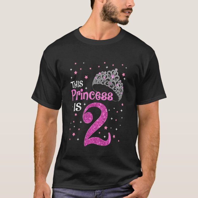 Kids 2nd Birthday Outfit Girl Princess Awesome Sin T-Shirt (Front)