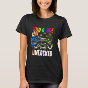 Kids 2nd Grade Level Unlocked Video Game Back To S T-Shirt