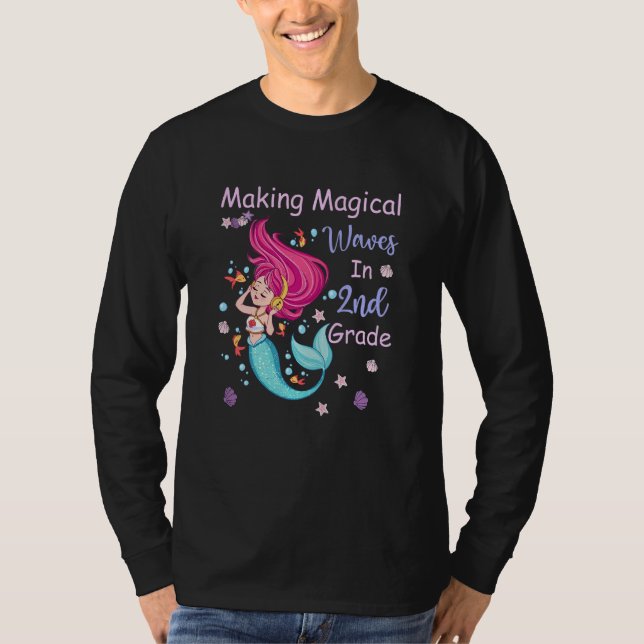 Kids 2nd Grade Mermaid Making Magical Waves Kids G T-Shirt (Front)