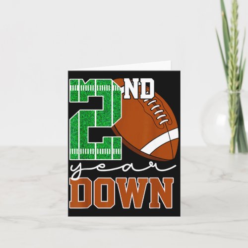 Kids 2nd Year Down Football Birthday Boy Party 2 Y