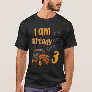 Kids 3 Birthday Boy Tractor 3 Years T-Shirt